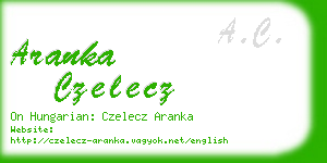 aranka czelecz business card